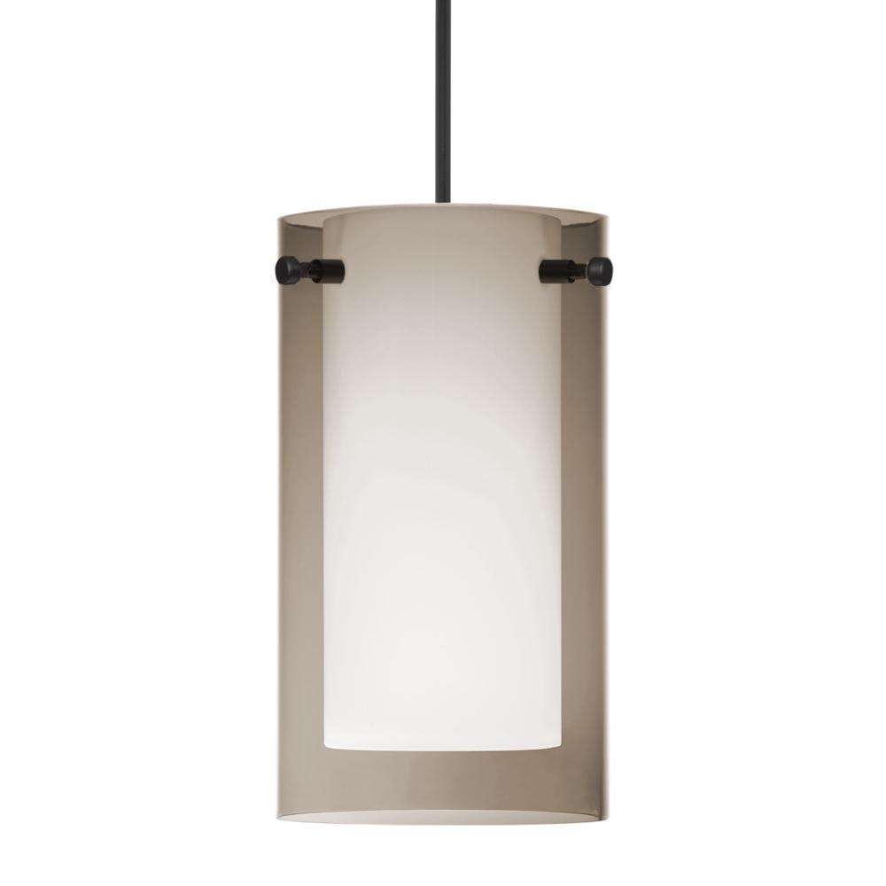 Besa Pendant For Multiport Canopy Pahu 4, Black Finish, Transparent Smoke/Opal 1x35W MAX GY6.35 Base