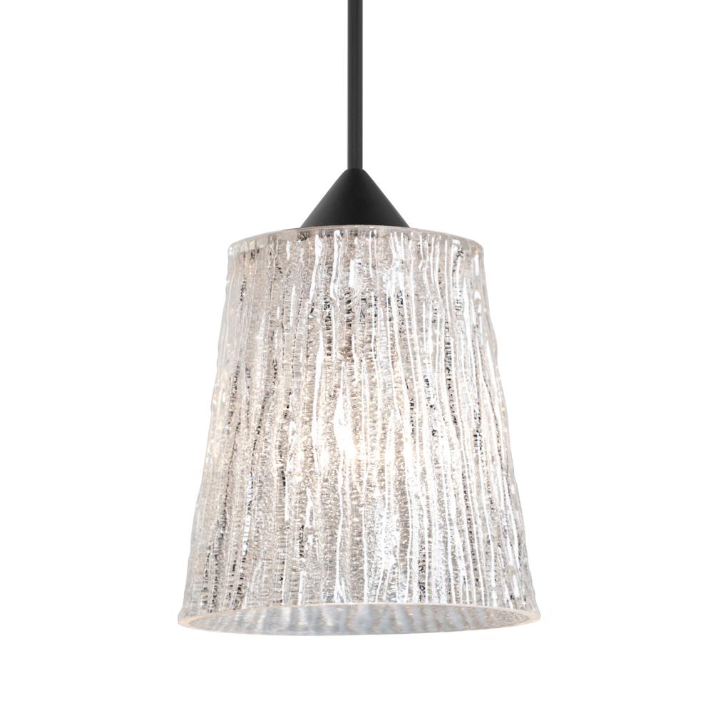 Besa Pendant Nico 4, Black Finish, Stone Glitter 1x5W LED