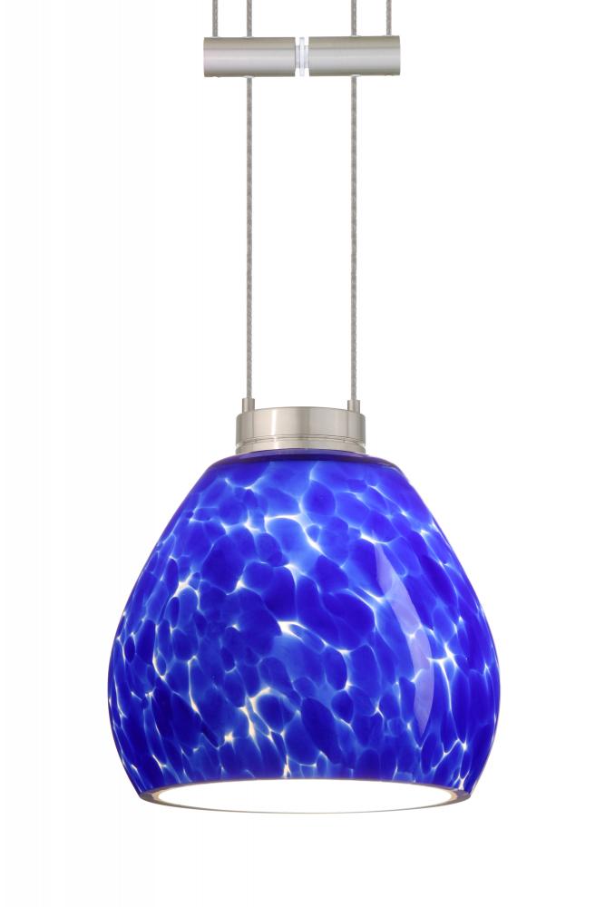 Besa Pendant Tay Tay Satin Nickel Blue Cloud 1x50W Halogen