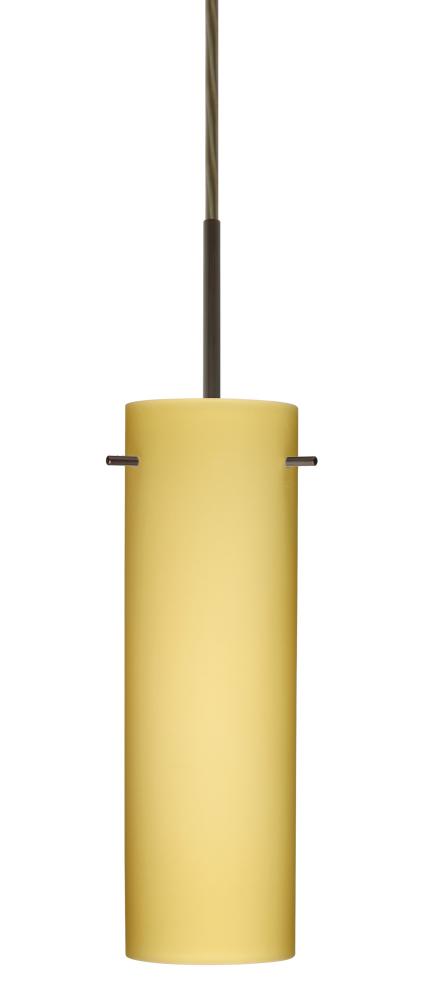 Besa Copa Pendant Bronze Vanilla Matte 1x40W B10 Medium Base