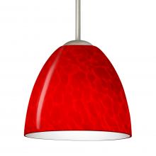 Besa Lighting 1BC-7572RC-MED-SN - Besa Sasha Pendant Satin Nickel Red Cloud 1x50W MAX E26 Base