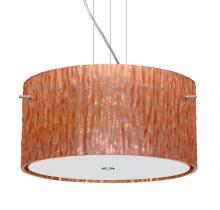 Besa Lighting 1KV-4008CS-SN - Besa Pendant Tamburo 16 Satin Nickel Stone Copper Foil 3x100W Medium Base