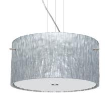 Besa Lighting 1KV-4008SS-SN - Besa Pendant Tamburo 16 Satin Nickel Stone Silver Foil 3x100W Medium Base