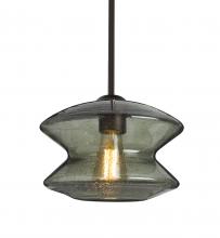 Besa Lighting 1TT-ZENMS-EDIL-BR - Besa, Zen Stem Pendant , Moss Bubble, Bronze Finish, 1x8W LED Filament