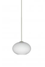 Besa Lighting 1XT-561207-SN - Besa Pendant Lasso Satin Nickel Opal Matte 1x50W Halogen