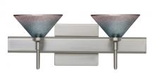 Besa Lighting 2SW-117691-SN-SQ - Besa Wall With SQ Canopy Kona Satin Nickel Bi-Color 2x40W G9