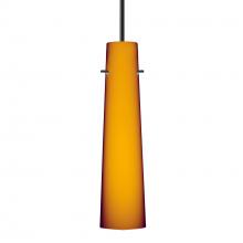 Besa Lighting B-567480-BK - Besa Camino Pendant For Multiport Canopy Black Amber Matte 1x40W Halogen