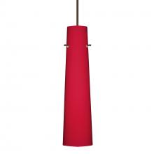 Besa Lighting X-5674RM-BR-277 - Besa Camino Pendant for Multiport Canopy Bronze Ruby Matte 1x50W Halogen, 277V