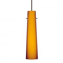 Besa Lighting XP-567480-BR-277 - Besa Camino Pendant Bronze Amber Matte 1x50W Halogen, 277V