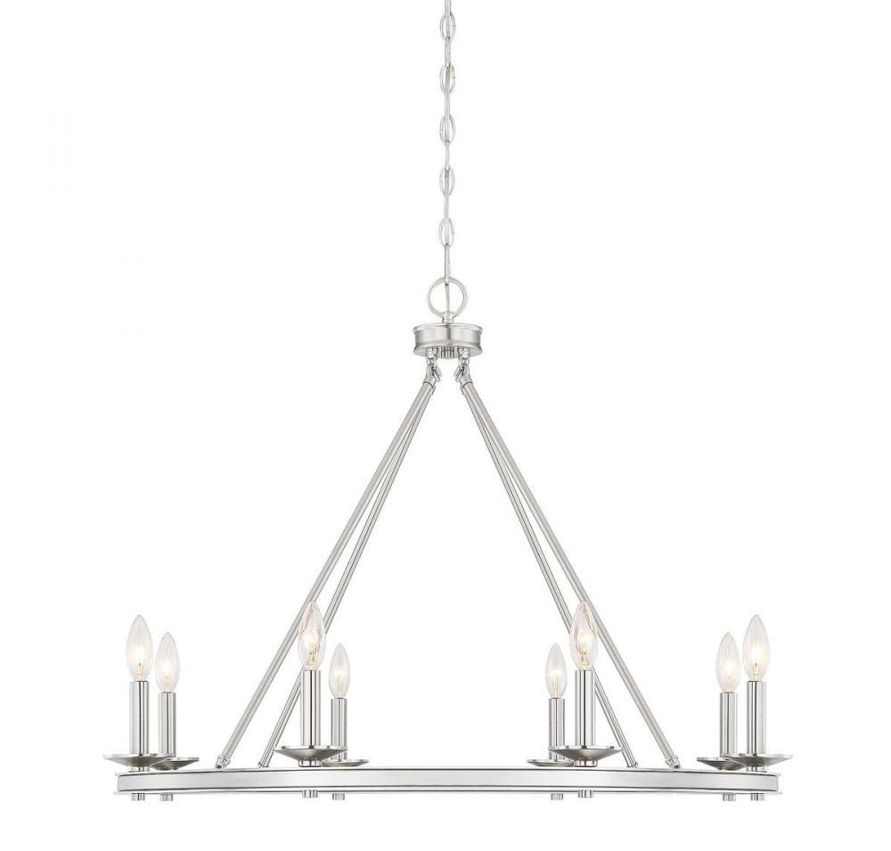 Middleton 8-Light Chandelier in Satin Nickel