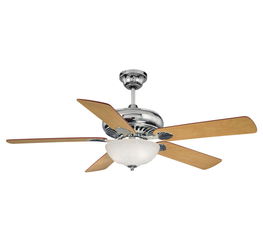 Three Light Chrome Ceiling Fan