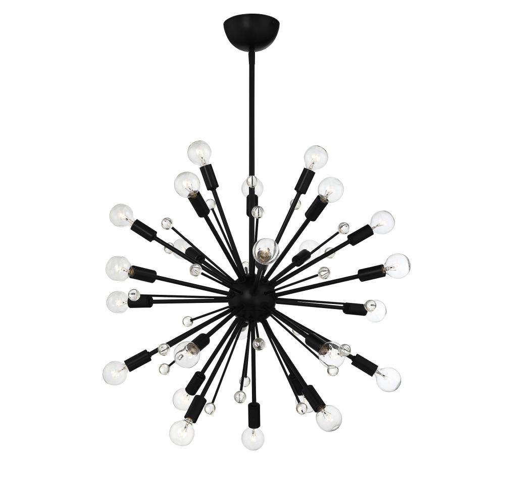 Galea 24-Light Chandelier in Matte Black