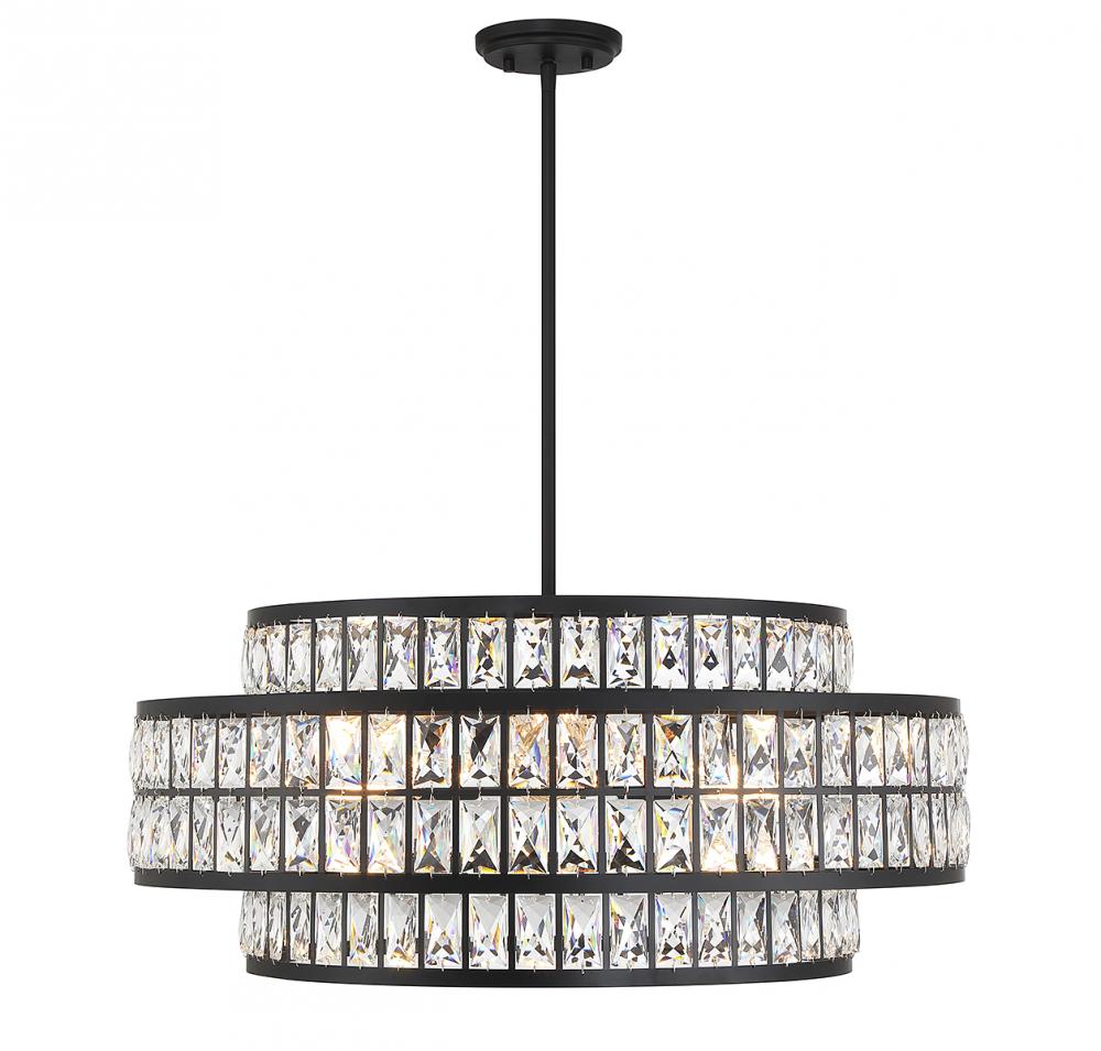 Renzo 6-Light Pendant in Matte Black