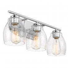 Worldwide Lighting Corp E20022-004 - Carnation 3-Light Chrome Finish Vanity Light 7.25“ X 22” X 8.63“