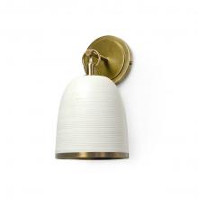 Palecek 2253-79 - Rivoli Leather Sconce White