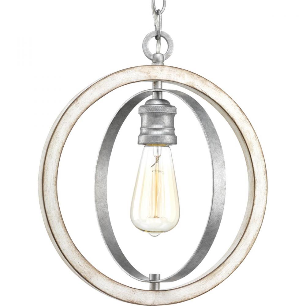 Conestee Collection One-Light Galvanized Finish Farmhouse Pendant Light