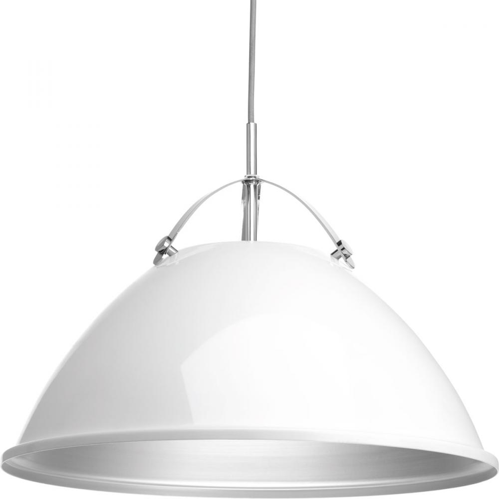 Tre Collection One-Light White White Metal Shade Coastal Pendant Light