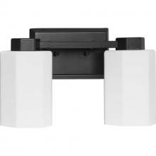 Progress P300477-31M - Estrada Collection Two-Light Matte Black Contemporary Bath & Vanity Light