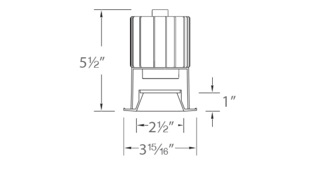 Volta 2" Square Downlight Trim