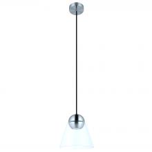 Eglo 205644A - 1 LT Mini Pendant Matte Nickel Finish With Clear Glass Shade 1-10W GU10 LED Bulb