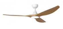 Eglo 235112-6016A - 60" SURFLINE LED c/fan, Wh/Coastal Oak