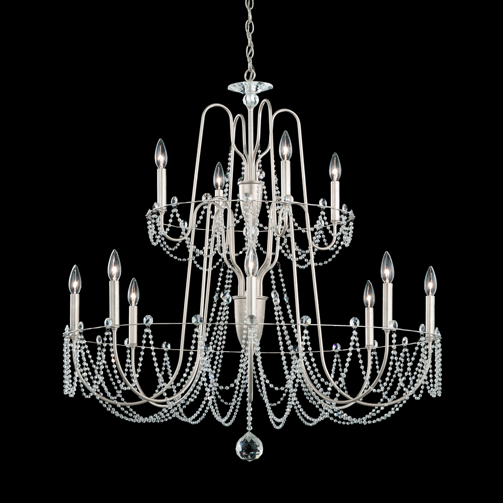 Esmery 12 Light 120V Chandelier in Heirloom Bronze with Optic Crystal