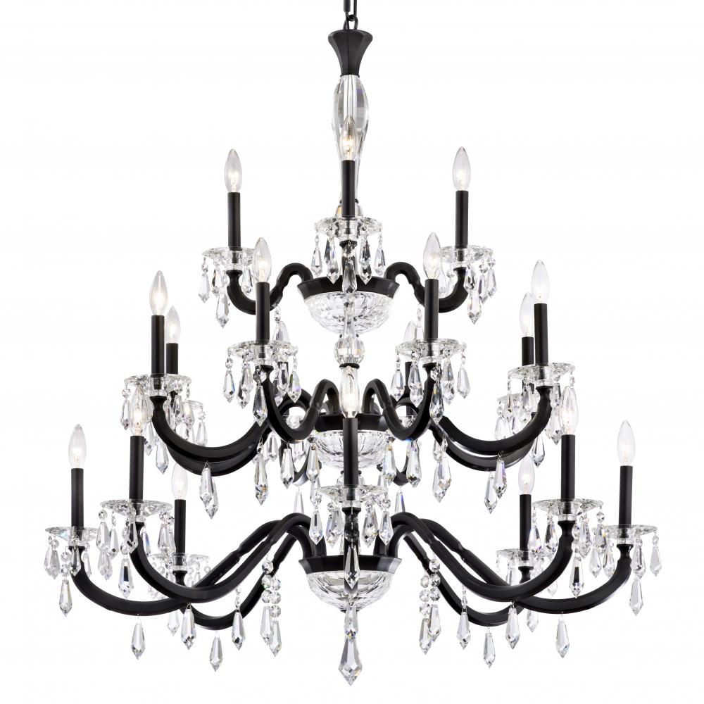 Napoli 20 Light 120V Chandelier in Heirloom Gold with Radiance Crystal