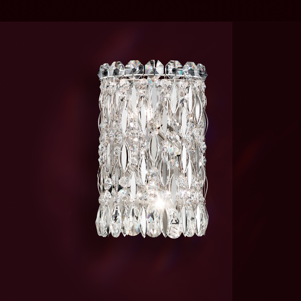 Sarella 2 Light 120V Wall Sconce in White with Radiance Crystal