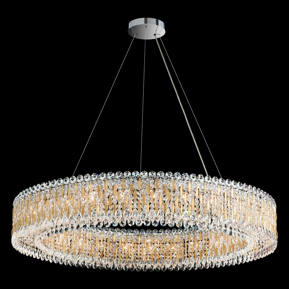 Sarella 27 Light 120V Pendant in Heirloom Gold with Clear Radiance Crystal