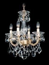 Schonbek 1870 5344-83 - La Scala 4 Light 120V Chandelier in Florentine Bronze with Clear Heritage Handcut Crystal