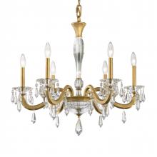 Schonbek 1870 S7606N-22R - Napoli 6 Light 120V Chandelier in Heirloom Gold with Radiance Crystal