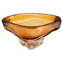 Cyan Designs 12028 - Alistair Bowl | Amber | Clear - Small