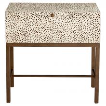 Cyan Designs 12133 - Gaborone Box on Stand | Off White | Brown | Antique Brass