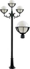 Dabmar GM2630-LED16-B - CAST ALUM 10" GLOBE POST LIGHT FIX 3 X 16W LED 120V