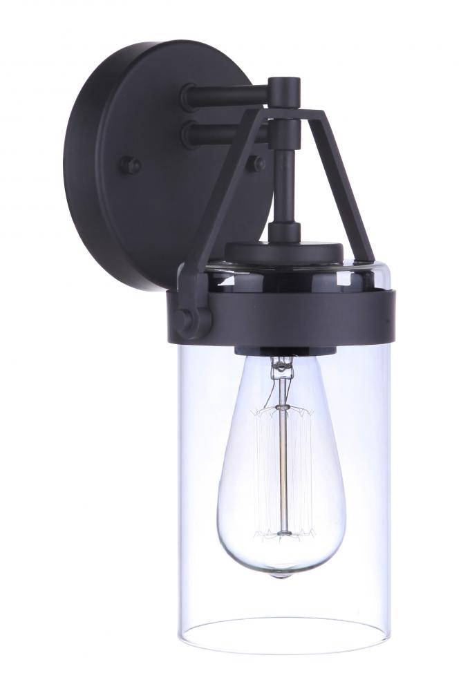 Franklin 1 Light Small Outdoor Wall Lantern in Midnight