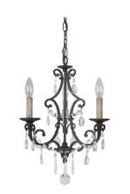 Craftmade 38923-MBK - Bentley 3 Light Chandelier in Matte Black