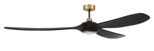 Craftmade EVY72FBSB3-NWF - 72"  Ceiling Fan w/DC Motor, w/Blades & LED Light Kit, Damp Rated, Non WiFi