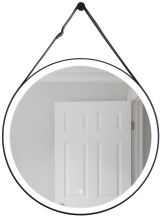Craftmade MIR105-FB - 30â€ Round LED Mirror, dimmer, defogger, removable decorative strap & hardware, 3000K