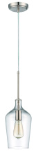 Craftmade P445BNK1 - 1 Light Mini Pendant in Brushed Polished Nickel