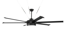 Craftmade PRT78FB6 - 78" Ceiling Fan w/Blades & LED Light Kit, Damp Rated