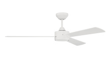 Craftmade PRV52MWW3-NWF - Provision 52" 3-Blade Indoor/Outdoor (Damp) Ceiling Fan in Matte White w/ White Blades