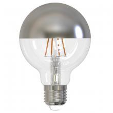 Bulbrite 776870 - 5W LED G25 2700K FILAMENT HALF MIRROR E26 FULLY COMPATIBLE DIMMING