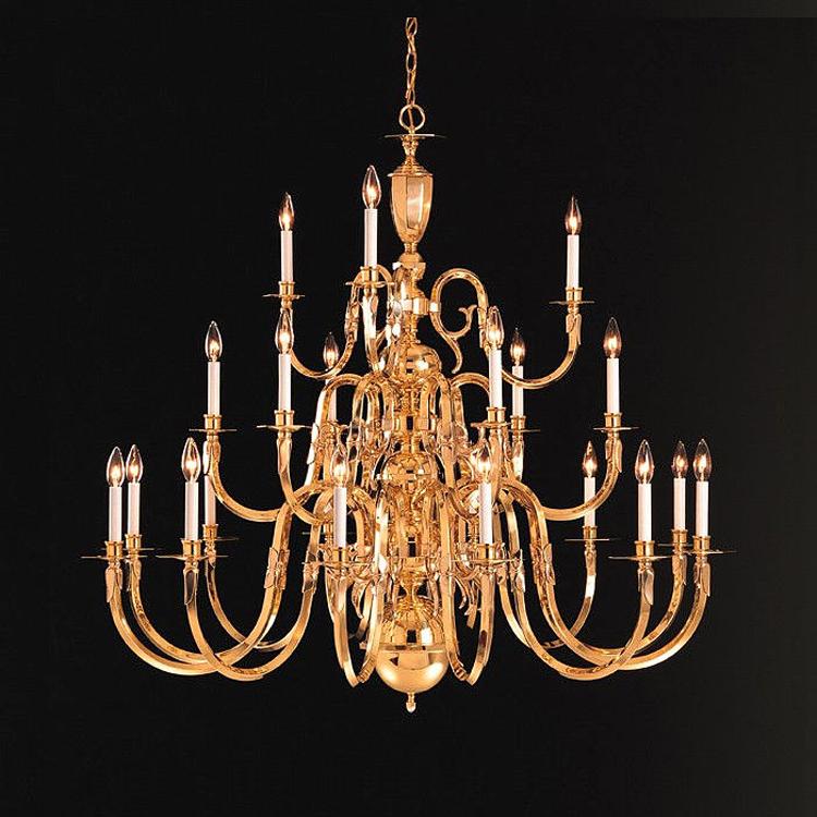 Crystorama 21 Light Brass Chandelier