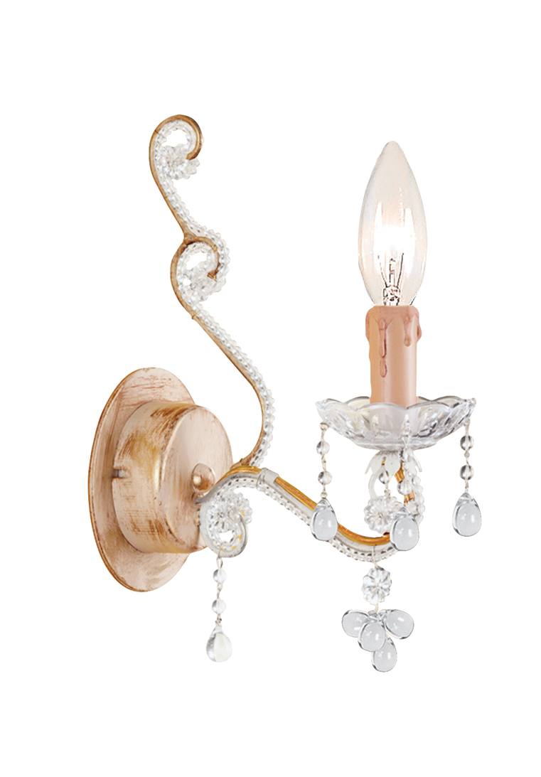 Crystorama Paris Market 1 Light Champagne Sconce II