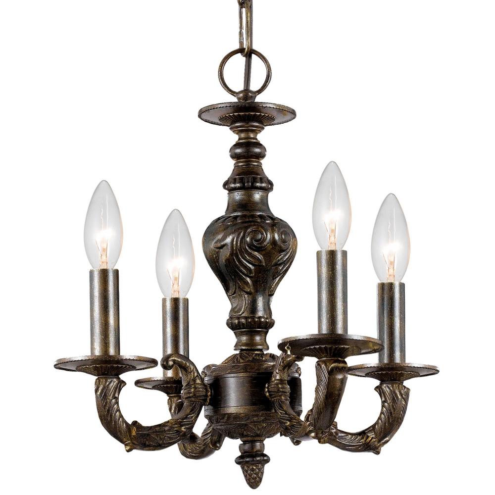 Paris Market 4 Light Venetian Bronze Mini Chandelier