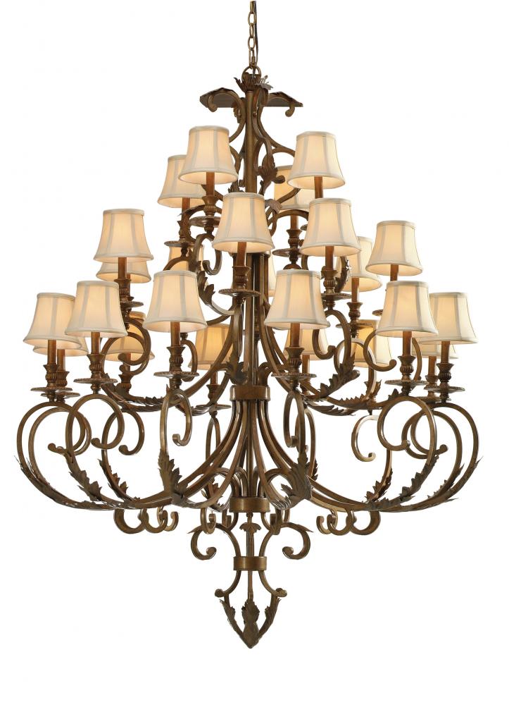 Crystorama Royal 24 Light Florentine Bronze Chandelier