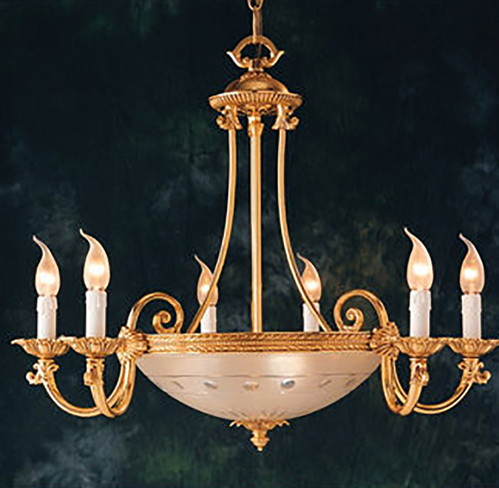 Crystorama 9 Light Olde Brass Chandelier