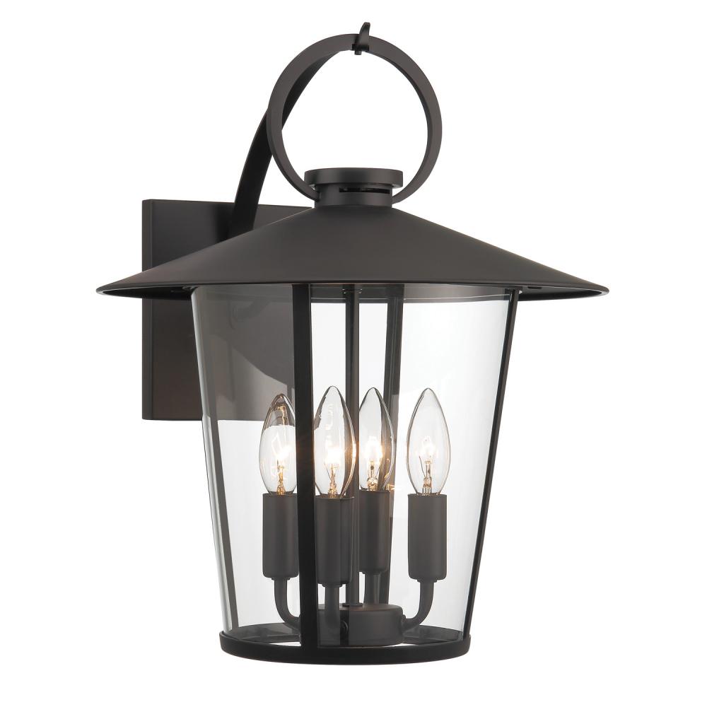 Andover 4 Light Matte Black Outdoor Sconce