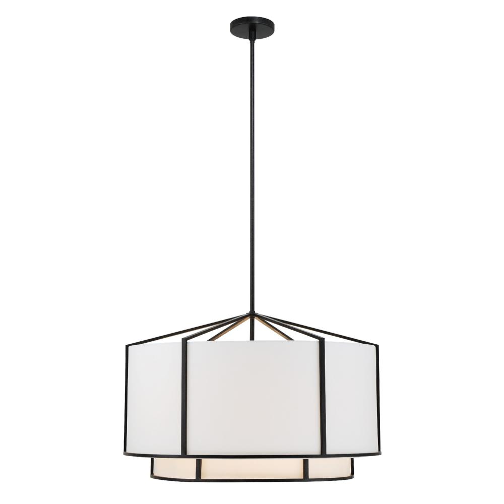 Carlyn 6 Light Black Chandelier