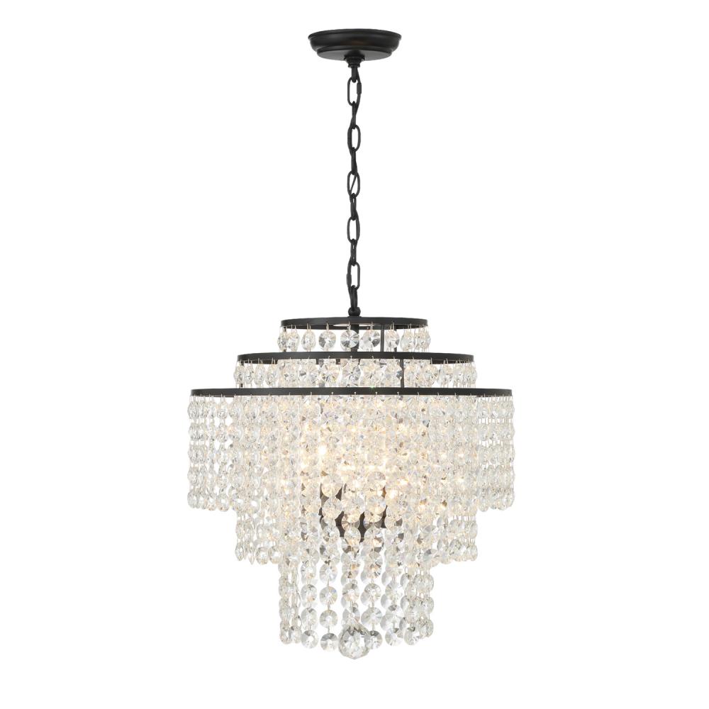 Gabrielle 4 Light Matte Black Chandelier